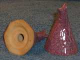 Teepee shakers glazed red bud